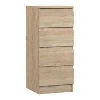 Avenue 4 Drawer Tallboy Natural Oak