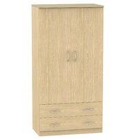 Avon 2 Door 2 Drawer Wardrobe Avon - 3ft 2 Drawer Robe - Light Oak