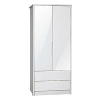 Avola Cream Gloss 2 Door 2 Drawer Combi Wardrobe