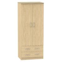 Avon 2 Door 2 Drawer Wardrobe Avon - 2ft 2 Drawer Robe - Light Oak