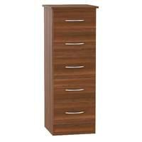 avon 5 drawer tallboy chest avon 5 drawer tallboy unit walnut