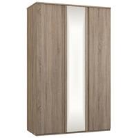 Avenue 3 Door Mirrored Wardrobe Truffle Brown Oak