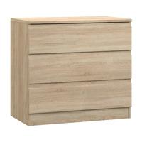 avenue 3 drawer chest natural oak