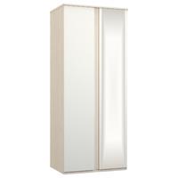 Avenue 2 Door Mirrored Wardrobe White Avola and White