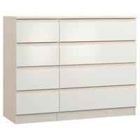 Avenue 4 Plus 4 Drawer Chest White Avola and White