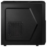 AvP Defender 200 K1 Mid Tower Case with 2x LED and 1x Fan for PC - Black/Red