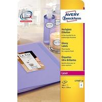 Avery Zweckform L7769-40 Labels with Special Coating 40 Sheets / 160 Labels / 99.1 x 139 mm White