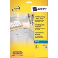 Avery J8658-25 Mini Labels for Inkjet Printers (24.4 x 10 mm Labels, 189 Labels Per A4 Sheet, 25 Sheets)
