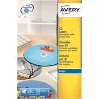 avery c9660 25 box of 25 sheets cd labels diameter 117 mm for ink brig ...