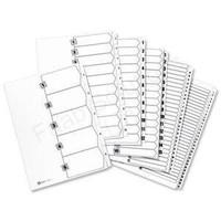 Avery 05240061 Mylar A4 Pre-Printed Unpunched Dividers, Bright White 1-12 - Pack of 10
