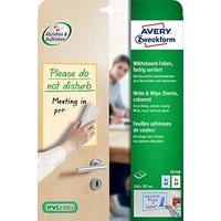 avery 70708 write and wipe a4 adhesive dry erase sheets yellowblue pac ...