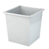 Avery 631GREY Square Steel Waste Bin, 330 x 345 x 330 mm, 27 L - Grey