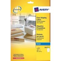 Avery J8567-25 Clear Address Labels for Inkjet Printers (210 x 297 mm Labels, 1 Label per A4 Sheet, 25 Sheets)