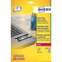 Avery Heavy Duty Labels - Silver (20 Sheets, 10 Per Sheet)