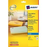 avery mini labels inkjet 65 per sheet 381x212mm clear ref j8551 25 162 ...