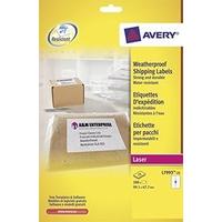 Avery L7993-25 Weatherproof Parcel Labels for Laser Printers (99.1 x 67.7 mm Labels, 8 Labels per A4 Sheet, 25 Sheets) - White