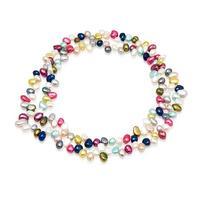 Avery Row Pearls Chunky Loop Necklace, Mixed Colour
