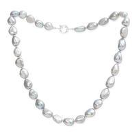 Avery Row Pearls Silver Grey Chunky Necklace