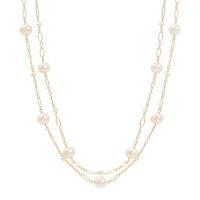 Avery Row Pearls Long Gold Chain Necklace
