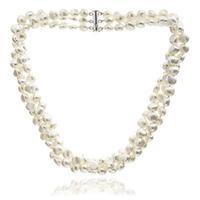 Avery Row Pearls Triple Strand White Chunky Necklace