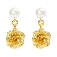 Avery Row Pearls Gold Cherry Blossom Drop Earrings