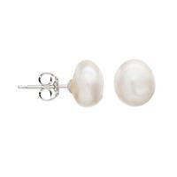 Avery Row Pearls Irregular White Pearl Studs