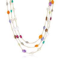 Avery Row Pearls Semi-precious Gem & Pearl Chain Necklace