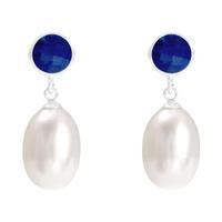 Avery Row Pearls Lapis Lazuli Drop Earrings