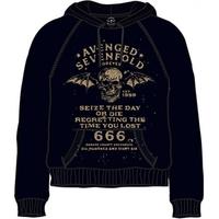 avenged sevenfold seize the day mens x large hooded top black