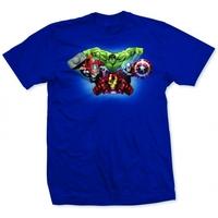 Avengers Avengers character Fly Blue Mens T-Shirt XX-Large