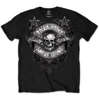 Avenged Sevenfold Stars Flourish Mens Black T-Shirt: Large