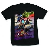 Avengers Avengers Bars Mens Black T Shirt X Large