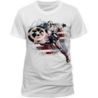 avengers age of ultron captain america mens xx large t shirt white