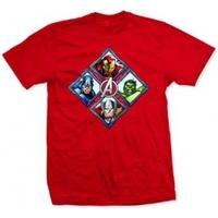 Avengers Diamond Characters Mens Red T Shirt: XX-Large