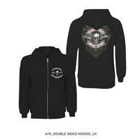Avenged Sevenfold Men\'s Flourish Logo Long Sleeve Hoodie, Black, Medium