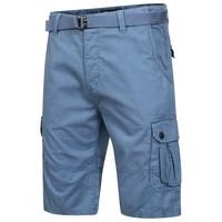 Avery Cotton Cargo Shorts with Belt in Vintage Blue - Dissident