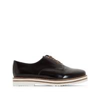 avocado patent leather brogues