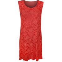 Avis Lace Sleeveless Dress - Coral