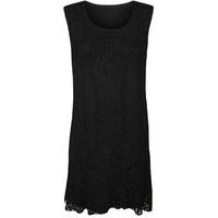 Avis Lace Sleeveless Dress - Black