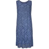 Avis Lace Sleeveless Dress - Blue