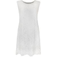 Avis Lace Sleeveless Dress - White