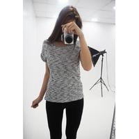 Avery two-tone knitted tee