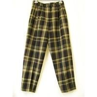 Avoca - Size: S - Green Tartan Check Trousers