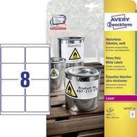 Avery-Zweckform L4715-20 Labels (A4) 67.7 x 99.1 mm Polyester film White 160 pc(s) Permanent All-purpose labels, Weather