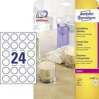 avery zweckform l7780 25 labels a4 40 mm polyester film transparent 60 ...