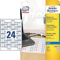 Avery-Zweckform J8950-10 Labels (A4) 60 x 40 mm Polyester film White 240 pc(s) Permanent Cable identifiers Inkjet