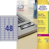 Avery-Zweckform L6009-20 Labels (A4) 45.7 x 21.2 mm Polyester film Silver 960 pc(s) Permanent Nameplates Laser, Copier