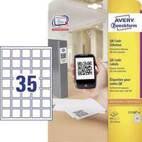 Avery-Zweckform L7120-25 Labels (A4) 35 x 35 mm Paper White 875 pc(s) Permanent QR code stickers Inkjet, Laser, Copier