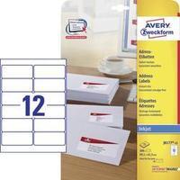 Avery-Zweckform J8177-25 Labels (A4) 99.1 x 42.3 mm Paper White 300 pc(s) Permanent Address labels, All-purpose labels I