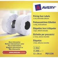 Avery-Zweckform Labels (roll) 26 x 16 mm Paper White 15000 pc(s) Removable PLR1226 Price labels